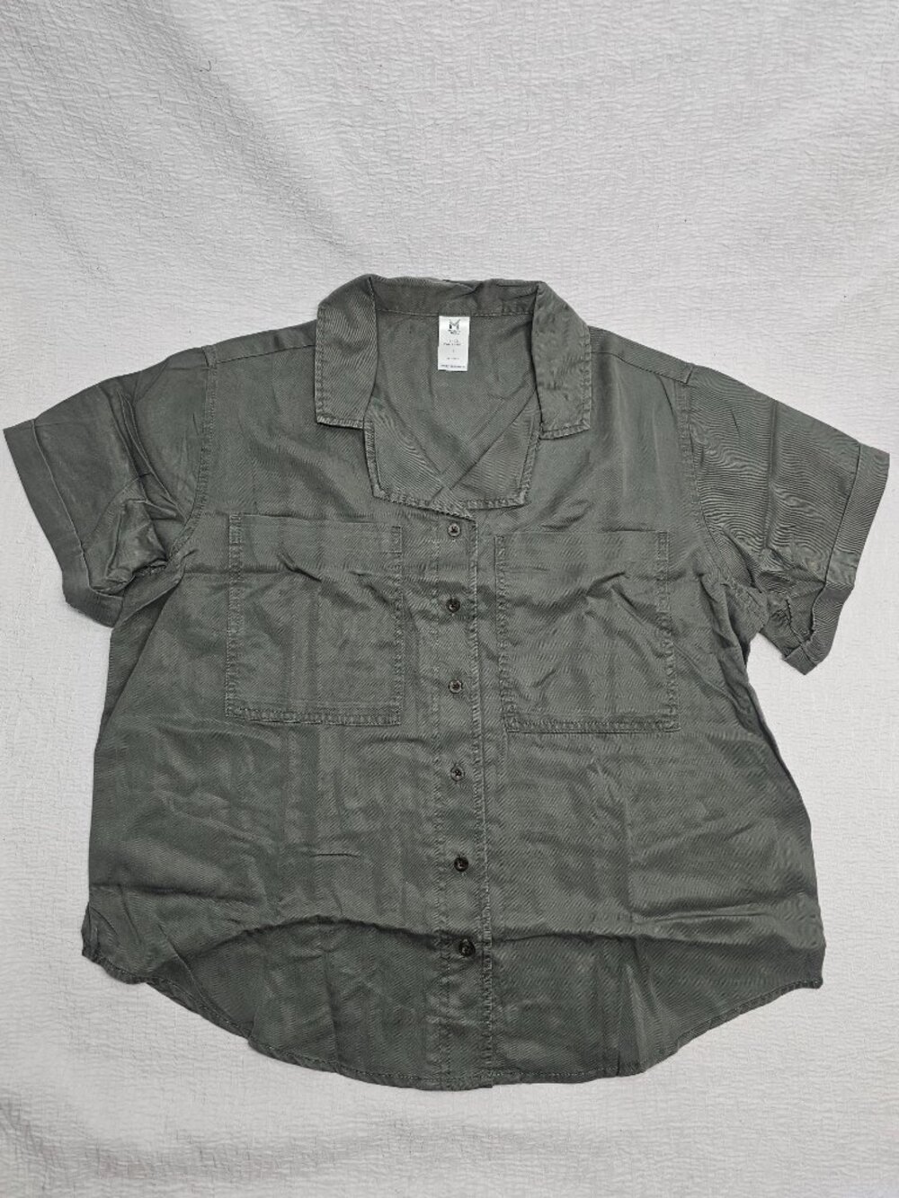 Member's Mark Women's Short Sleeve Tencel Camp Shirt Size L - Picture 4 of 9